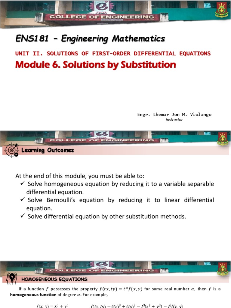 First-Order Differential Equations Solutions | PDF | Equations ...