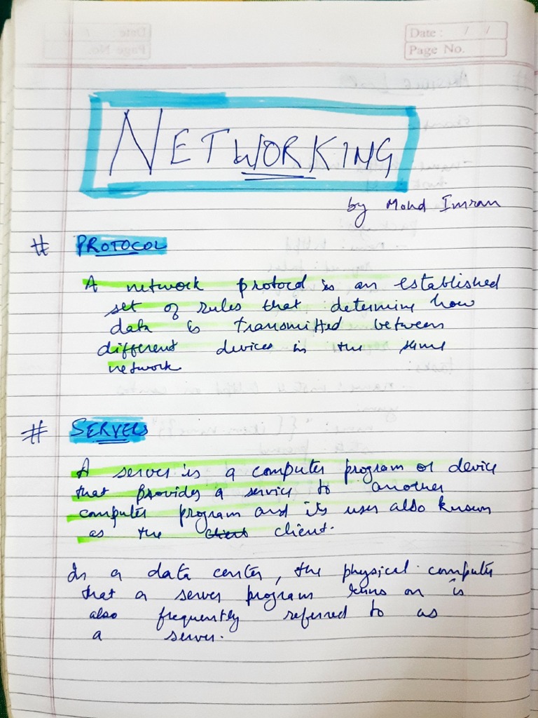 Networking notes | PDF
