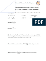 ACTICITY 3 - RATIONAL FUNCTION - Answers