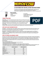 Aeroflow Distributor Installation Instructions: Centrifugal Advance Curve