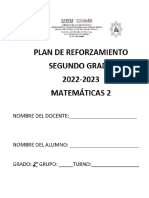 2o SECUNDARIA MATEMATICAS - REFORZAMIENTO SIN RESOLVER