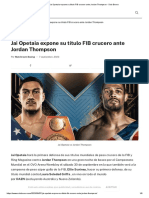 Jai Opetaia Expone Su Título FIB Crucero Ante Jordan Thompson - Solo Boxeo