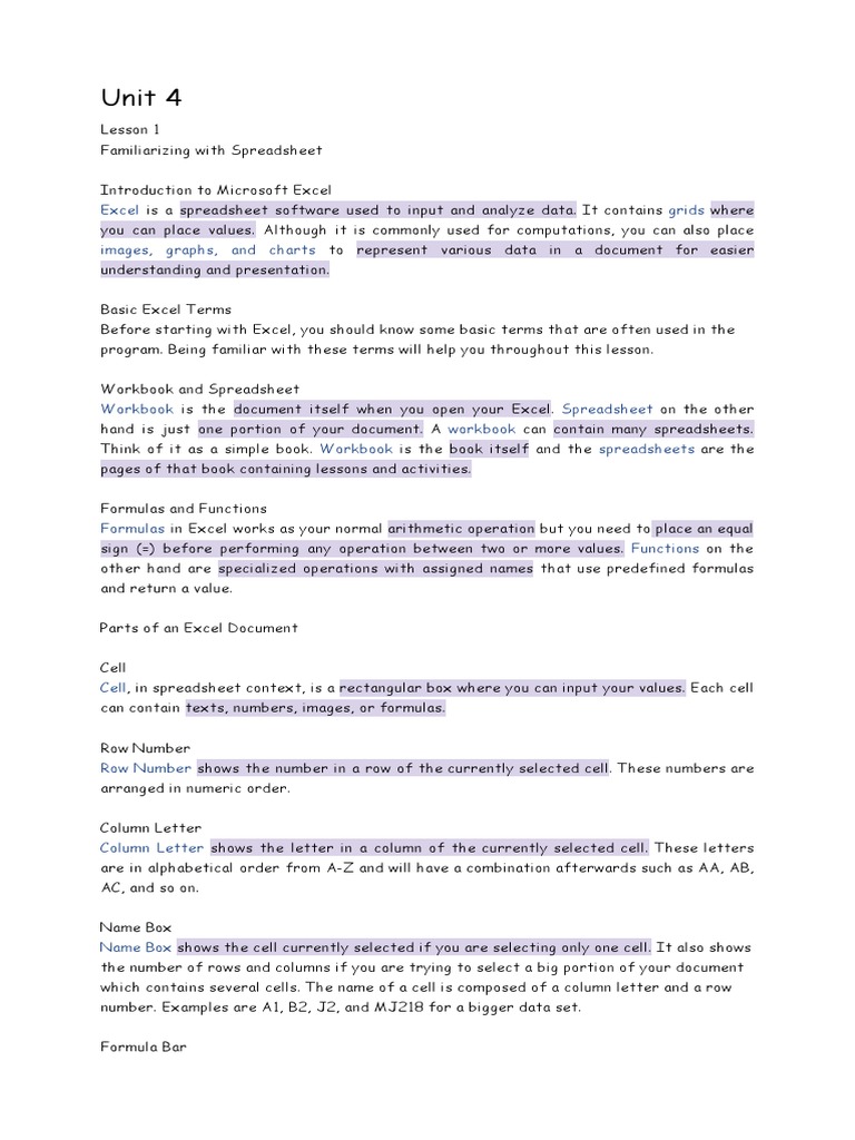 4Q ICT Notes | PDF | Spreadsheet | Microsoft Excel