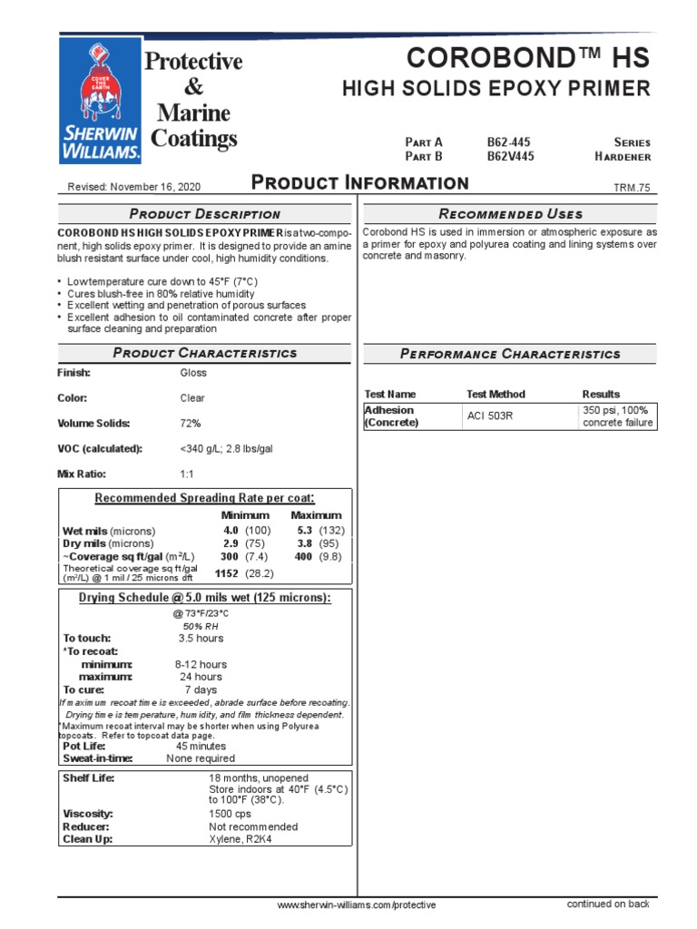 Corbond HS - TDS | PDF