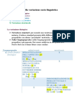 Le Dimensioni Della Variazione Sociolinguistica