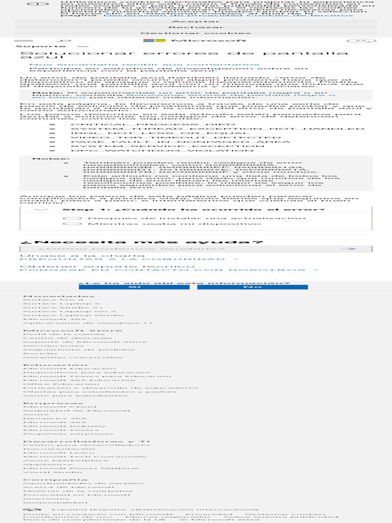 Image Result For Pantalla Azul Microsoft Community