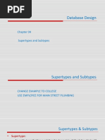 Chapter 04-2 Supertypes - Subtypes