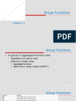 Chapter 12-1 Group Functions - GROUP by