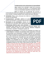 Orientaciones para La Elaboración de Las Situaciones de Aprendizaje