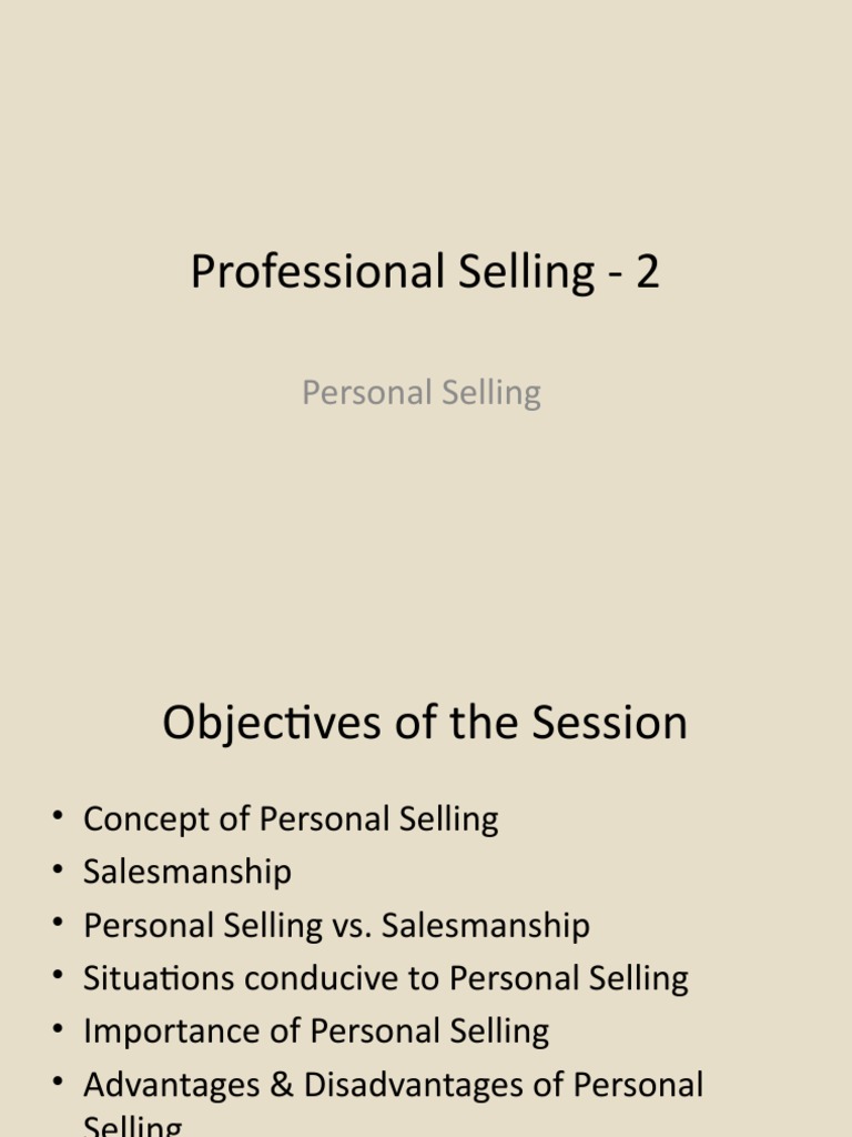 Professional Selling - 2 | PDF
