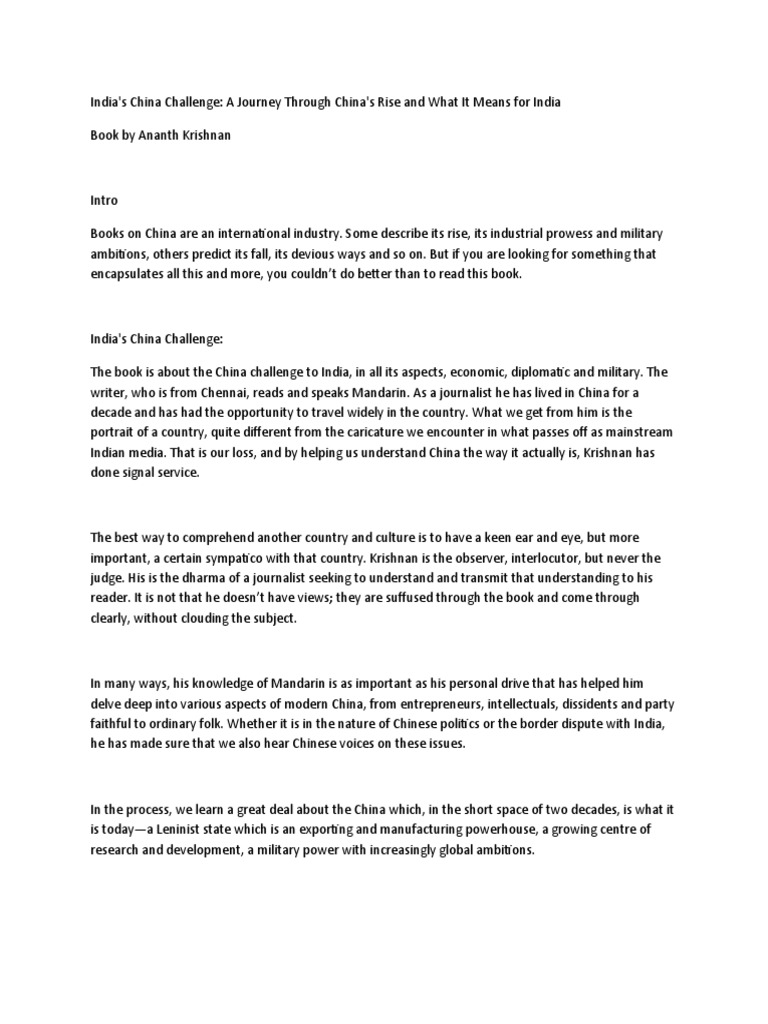 india-s-china-challenge-2-book-review-pdf-china-world-politics