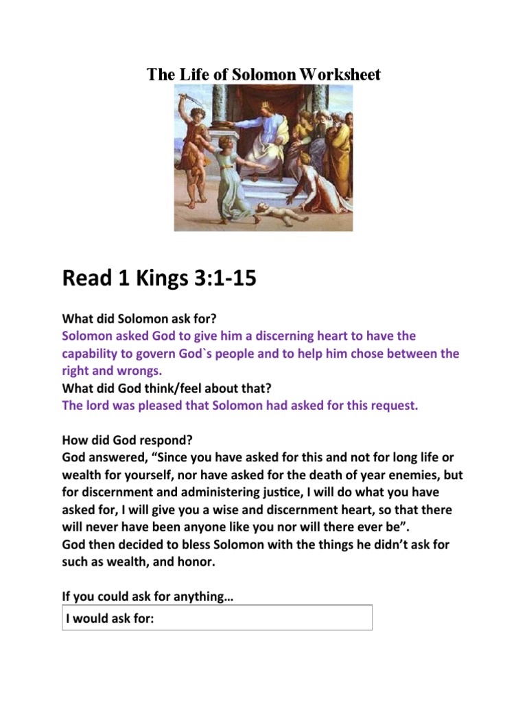 Solomon's Wisdom and Leadership Insights | PDF | Solomons | Books Of Kings