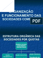 Organização E Funcionamento Das: Sociedades Comerciais