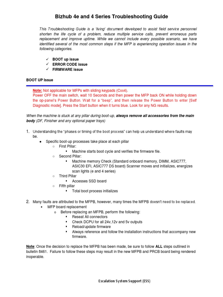 Bizhub 4e and 4 Series Troubleshooting Guide PDF Usb Flash Drive