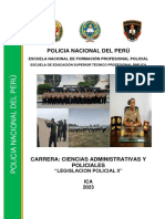 Silabo Desarrollado de Legislación Policial II - 2023