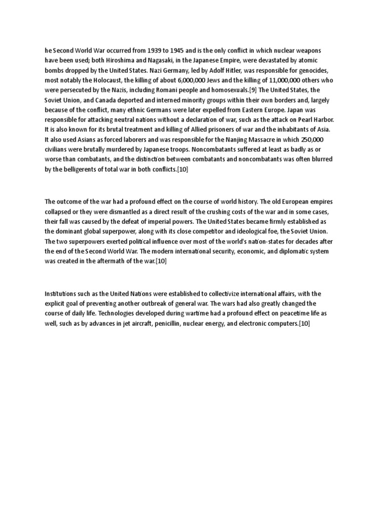 Impact of World War II on Global History | PDF | Politics