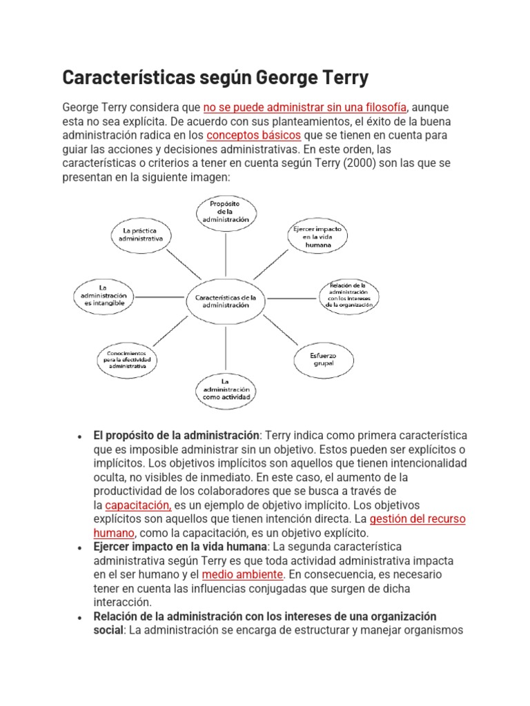 Características Según George Terry | PDF