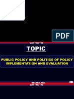 Public Policy and Politics of Policy Implementation and Evaluation Vouch