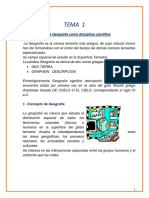 La Geografia Como Disciplina Cientifica