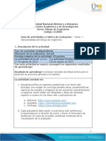 Guia de Actividades y Rúbrica de Evaluación - Unidad 1 - Tarea 1. Generalidades Del Dibujo de Ingeniería