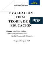 Evaluación Final - Recuperatoria Teoría de La Educación