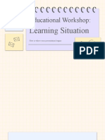 Educational Workshop Learning Situation