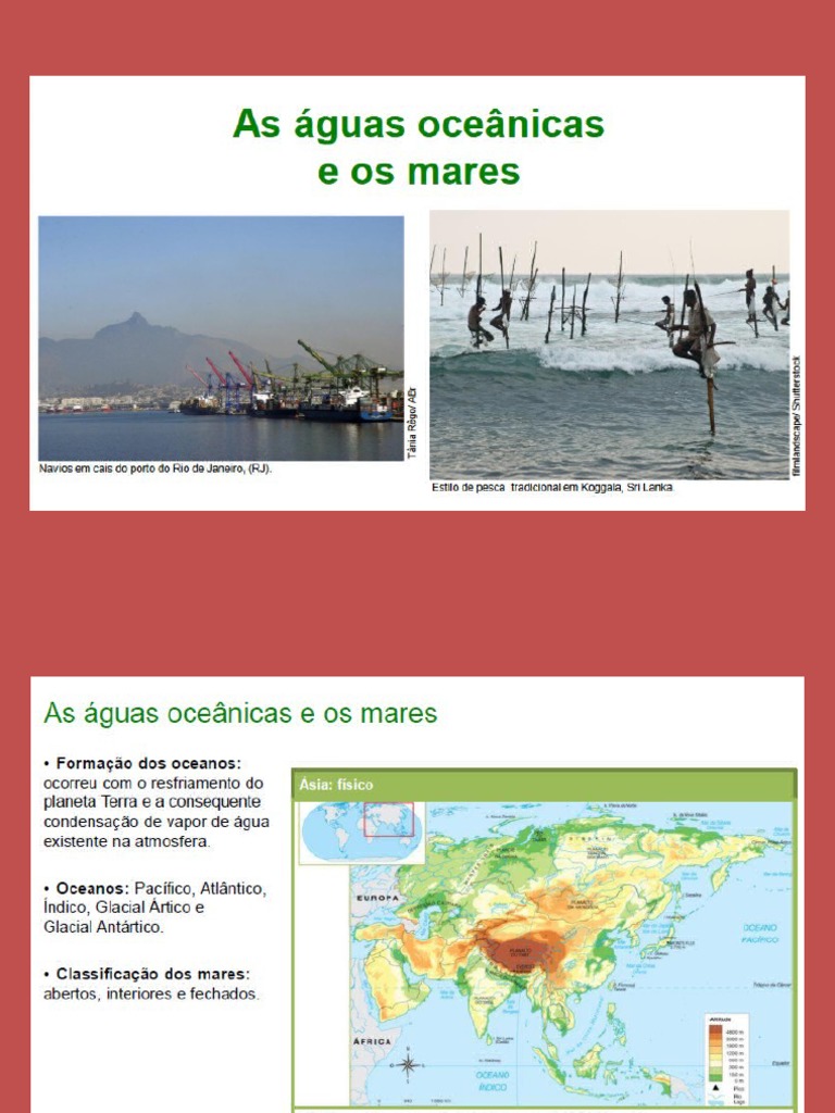 Tipos e Movimentos das Águas Oceânicas | PDF | Ciências Sociais | Turismo