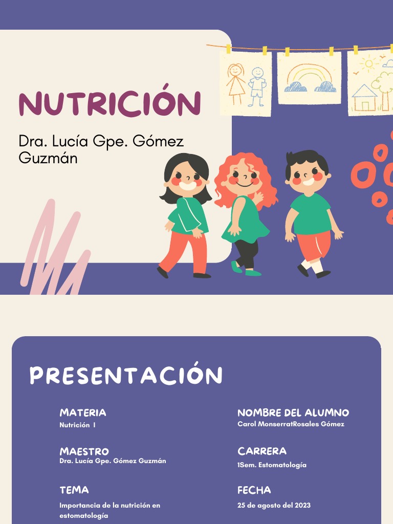 Nutrición y Salud Bucal en Estomatología | PDF | Nutrición | Dieta y ...