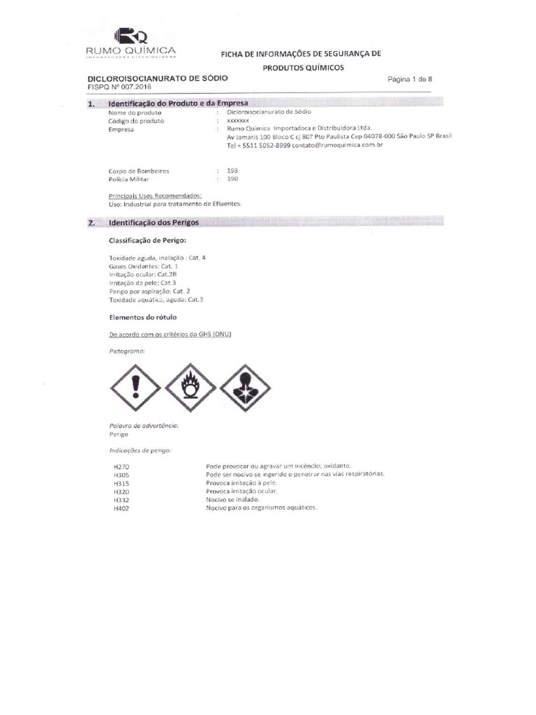 Fisqp Dicloroisocianurato de Sodio PDF