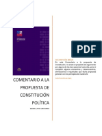 Comentario A La Propuesta de Constitucion Política Desde La Fe Cristiana