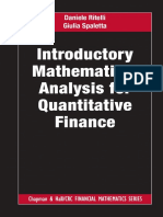 Introductory Mathematical Analysis For Quantitative Finance 081537254x 9780815372547 Compress