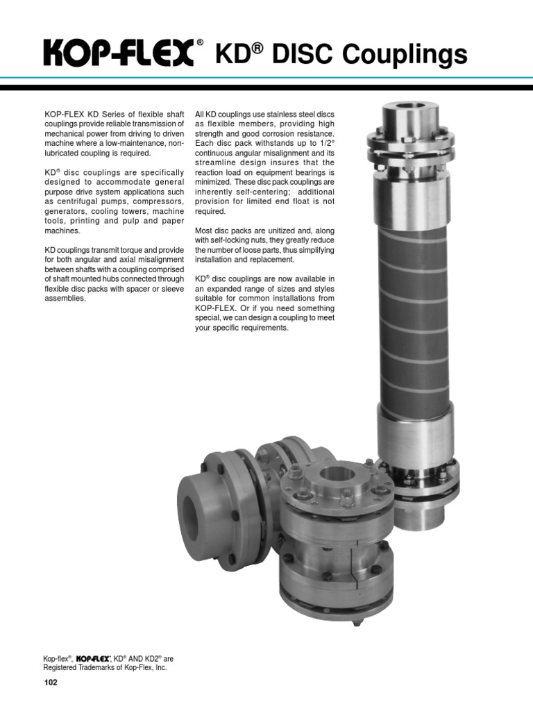 KD Disc Coupling Metrics | PDF | Mechanical Engineering | Manufactured ...