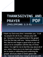 Thanksgiving and Prayer