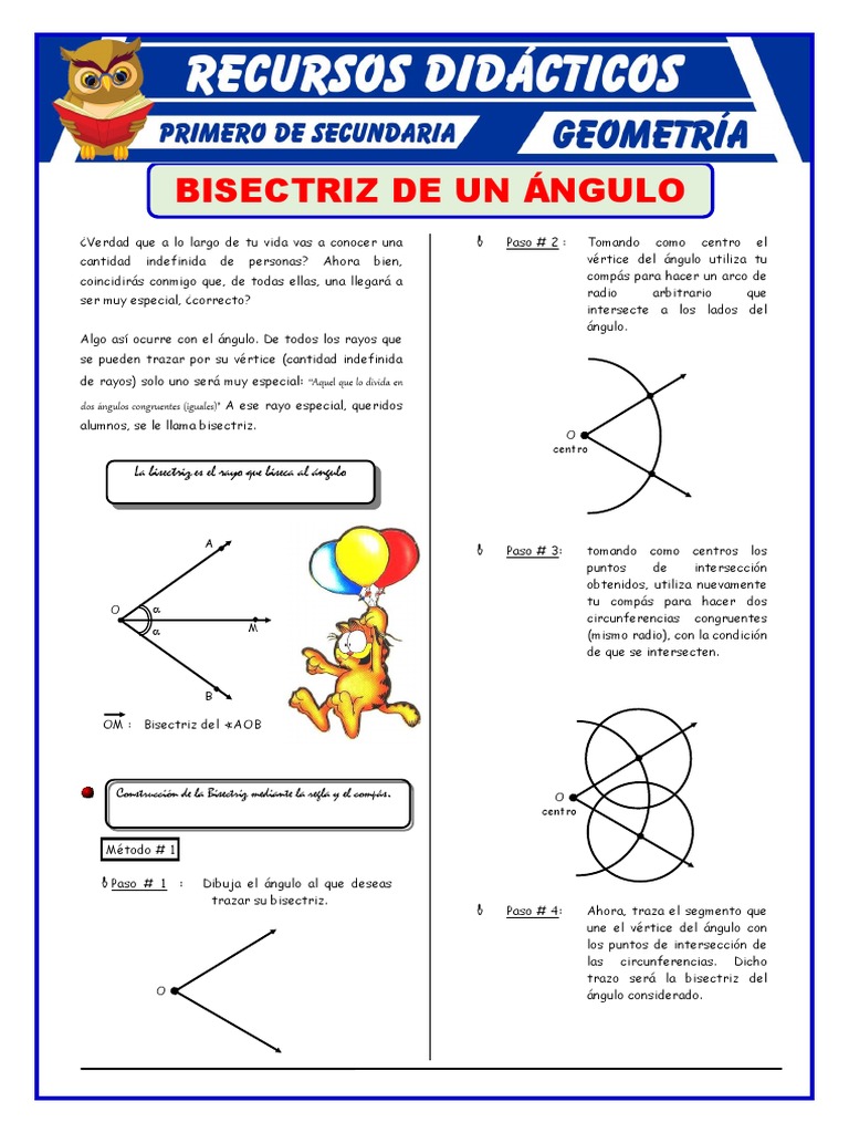 Cómo bisecar un ángulo en geometría | PDF | Matemática Elemental ...