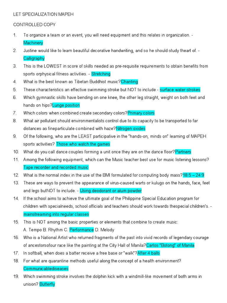 MAPEH (AutoRecovered) | PDF