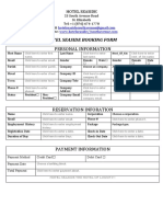 Hotel Seaside. Booking Form