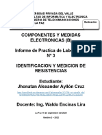 Informe 3 CYME