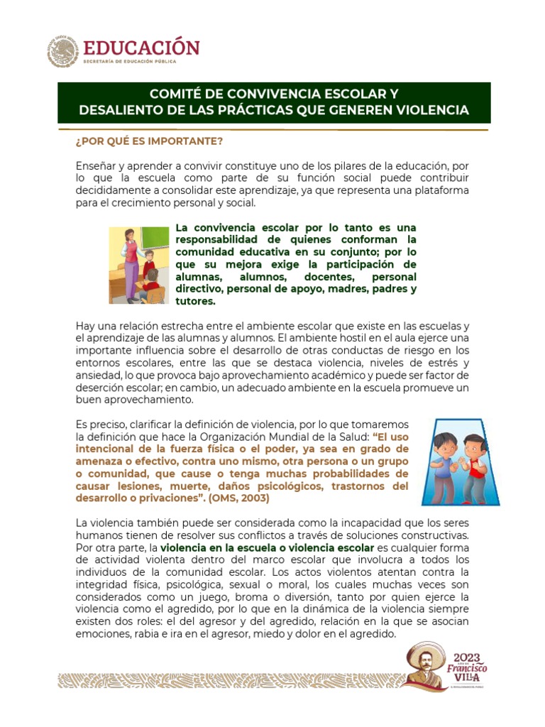 Estrategias para una convivencia escolar pacífica | PDF | Violencia ...