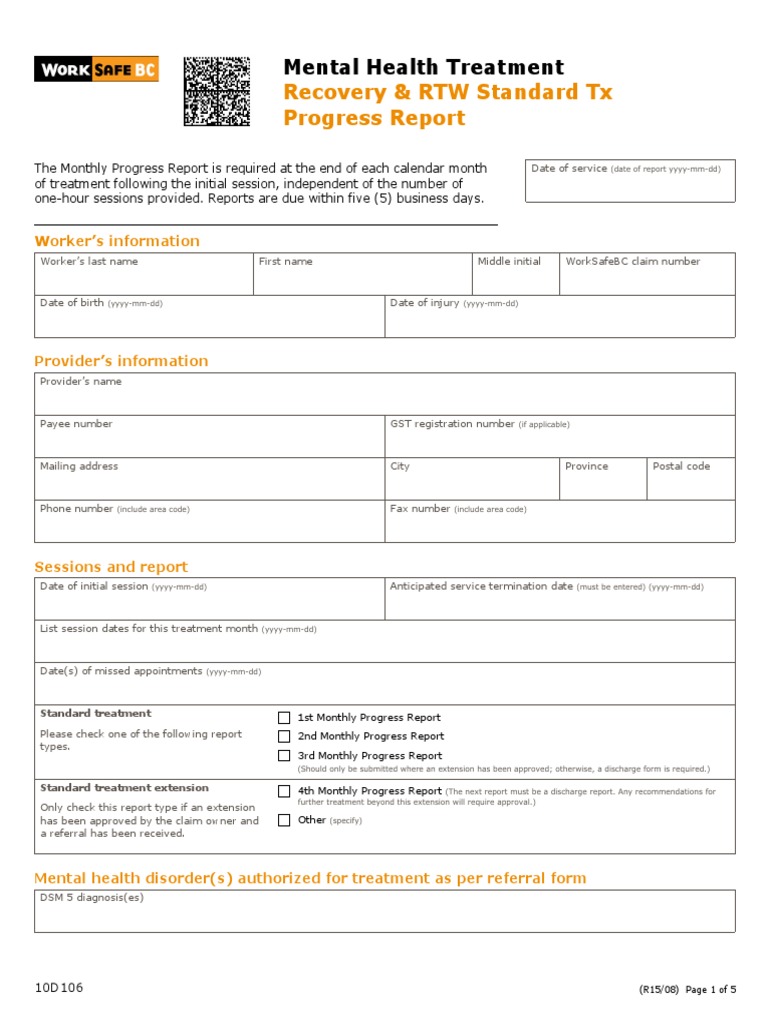 WSIB Mental Health Progress Report | PDF
