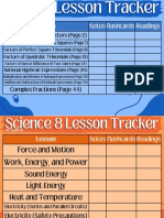 All Subjects Lesson Tracker