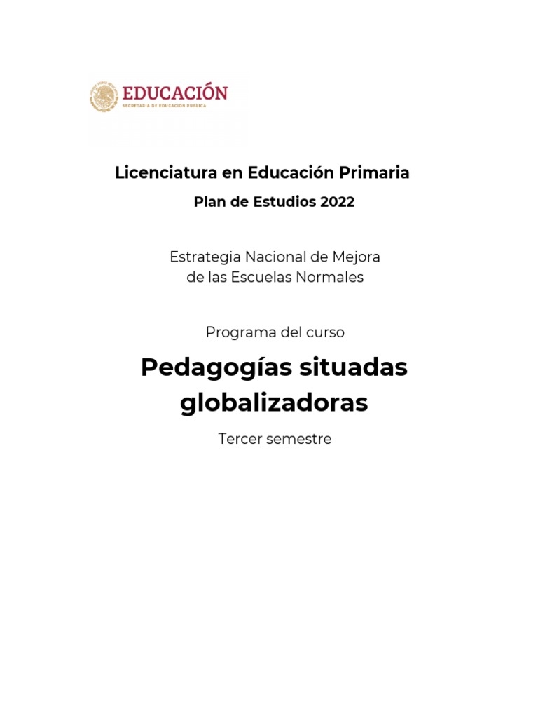 Pedagogías Situadas y Globalizadoras en Educación | PDF | Plan de ...