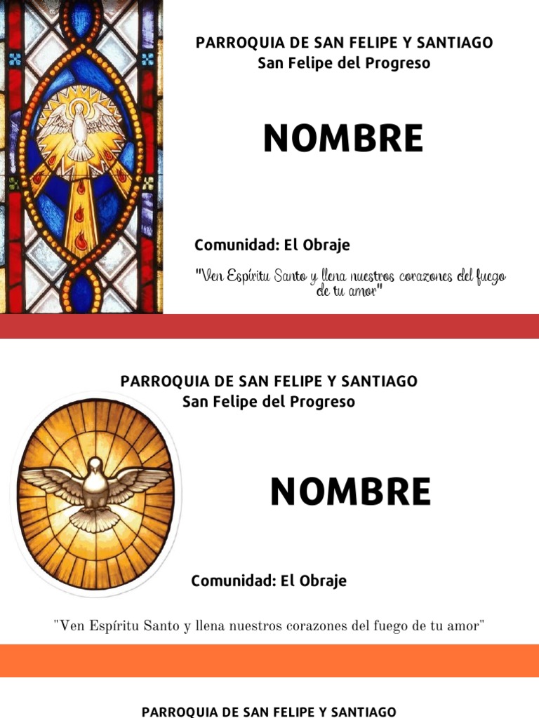 Gafetes Confirmación | PDF
