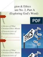 Religion & Ethics Lecture 2 (Part A, Workbook)