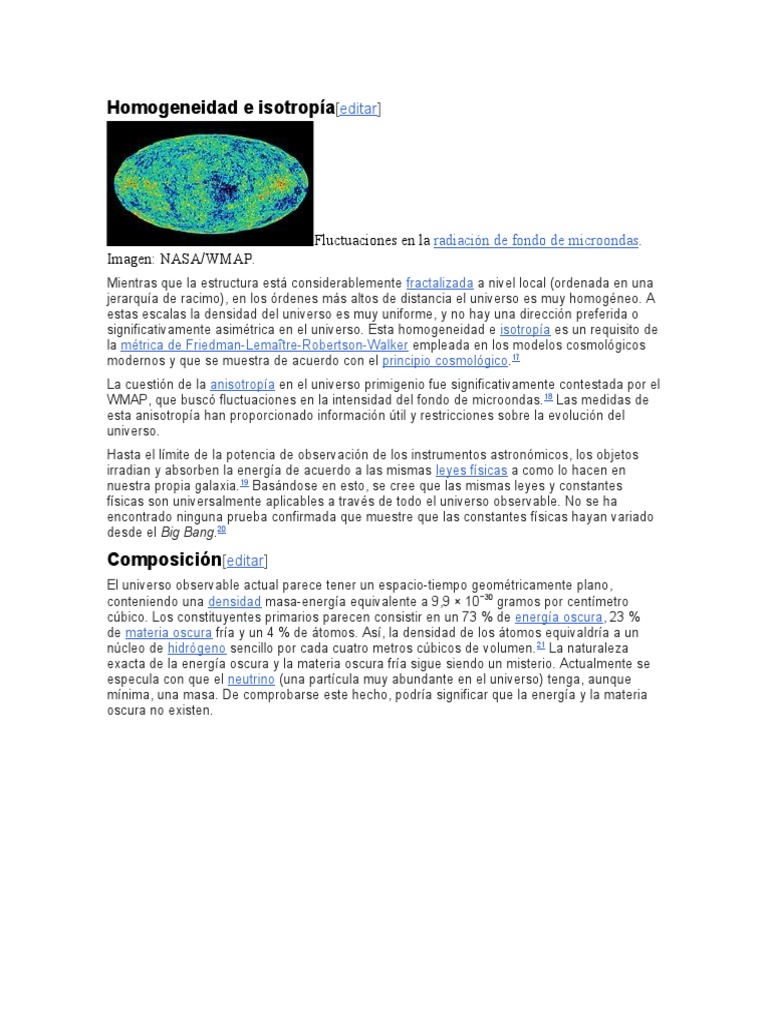 Homogeneidad y Composición del Universo | PDF | Universo | Galaxia