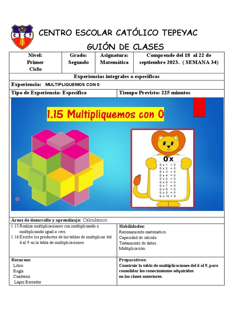 Guia 34 | PDF | Evaluación | Multiplicación