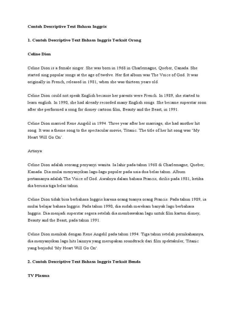 Jenis Jenis Teks in English PDF