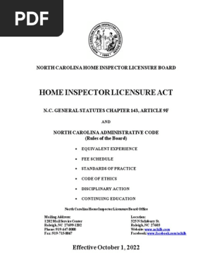 Home Inspector Licensure Act 2022