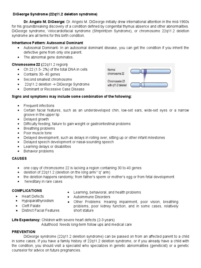 DiGeorge Syndrome | PDF | Genetic Disorder | Epidemiology