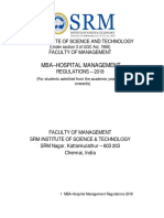 Mba Hospital MGMT Regulations 2018