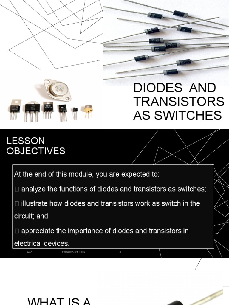 Diodes and Transistors As Switches | PDF